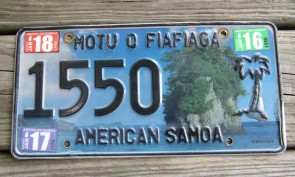 American Samoa Official License Plate for Sale from All 50 USA State Official License Plate Collection American Samoa Official License Plate, Buy American Samoa License Plates, License Plates for Sale, Shop American Samoa Collectible License Plates, Order American Samoa State DMV License Plates Online, Shop American Samoa Collector License Plates for Sale, Cheap Craft License Plates, American Samoa Cheap Wholesale Bulk Lots License Plates for Sale