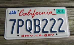 California State Official License Plate from All 50 USA State Official License Plate Collection California State Official License Plate