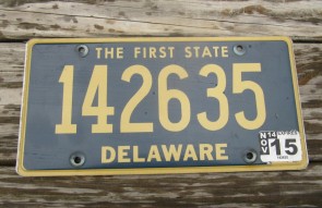 Delaware State Official License Plate from All 50 USA State Official License Plate Collection Delaware State Official License Plate