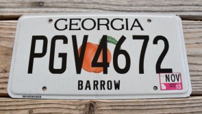 Georgia State One of Two Official License Plates from All 50 USA State Official License Plate Collection Georgia State One of Two Official License Plates