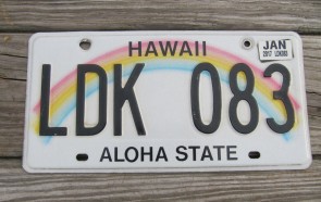 Hawaii State Official License Plate from All 50 USA State Official State Collection Hawaii State Official License Plate