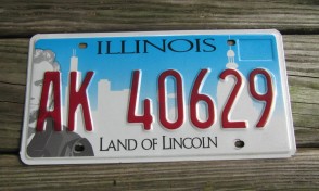 Illinois State Official License Plate from All 50 USA Official State License Plate Collection Illinois State Official License Plate