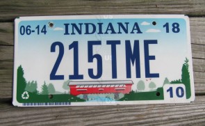 Indiana State Official License Plate from All 50 USA States Official License Plate Collection Indiana State Official License Plate