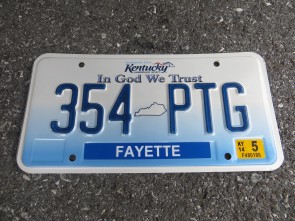 Kentucky State Official License Plate One of Two from All USA States Offical License Plate Collection Kentucky State Official License Plate One of Two
