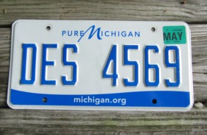 Michigan State Official License Plate