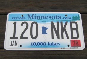 Minnesota State Official License Plate