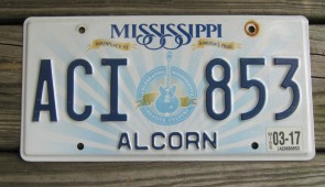 Mississippi State Official License Plate