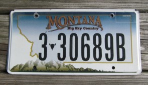 Montana State Official License Plate One of Three from All 50 USA State Official License Plate Collection Montana State Official License Plate One of Four