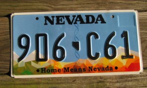 Nevada State Official License Plate