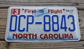 North Carolina State Official License Plate One of Two from All 50 USA States Official License Plate Collection North Carolina State Official License Plate One of Two