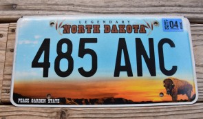 North Dakota Official License Plate 