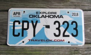 Oklahoma State Official License Plate