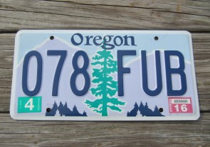 Oregon State Official License Plate