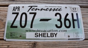 Tennessee State Official License Plate