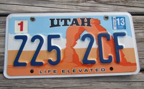Utah State Official License Plate One of Three from All 50 USA States Official License Plate Collection Utah State Official License Plate One of Three