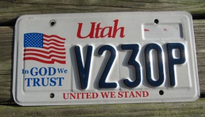Utah State Official License Plate One of Three from All 50 USA States Official License Plate Collection Utah State Official License Plate One of Three