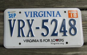 Virginia State Official License Plate