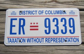 Washington DC District of Columbia Official License Plate