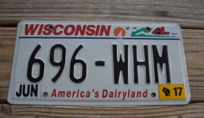 Wisconsin State Official License Plate